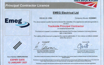 Emeg Secure a 3 Year Extension To Their Trackside Principle Contractor Licence